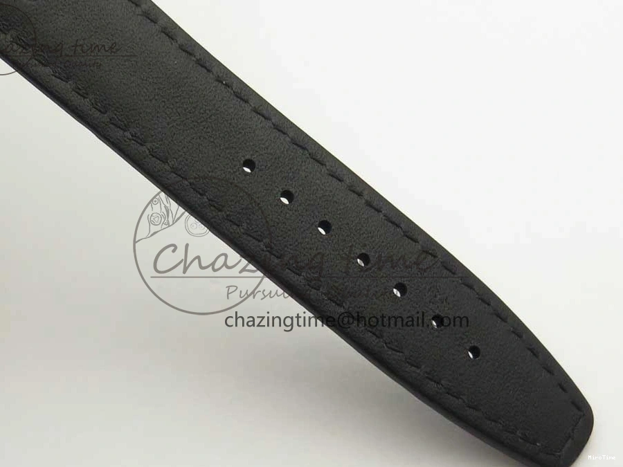 MIROTIME 0129 Snug Portofino IW391022 SS ZK 1:1 Best Edition White Dial Gold Markers On Black Leather Strap A 7130